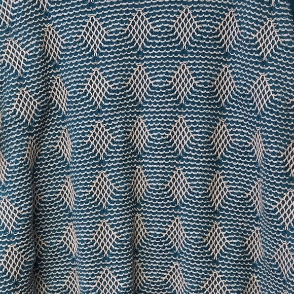 Copper Key Embroidered Boatneck Sweater Teal XL - Picture 3 of 5